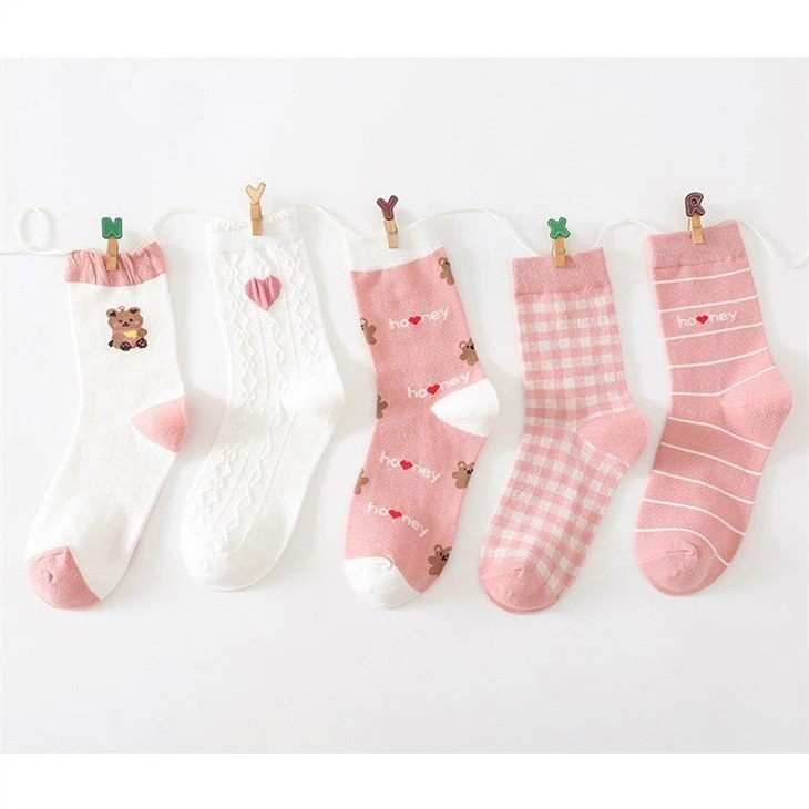 Attractive Pink Colorful Women Socks price