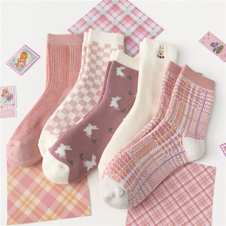 Beautiful Design Womens Socks Pink bulk