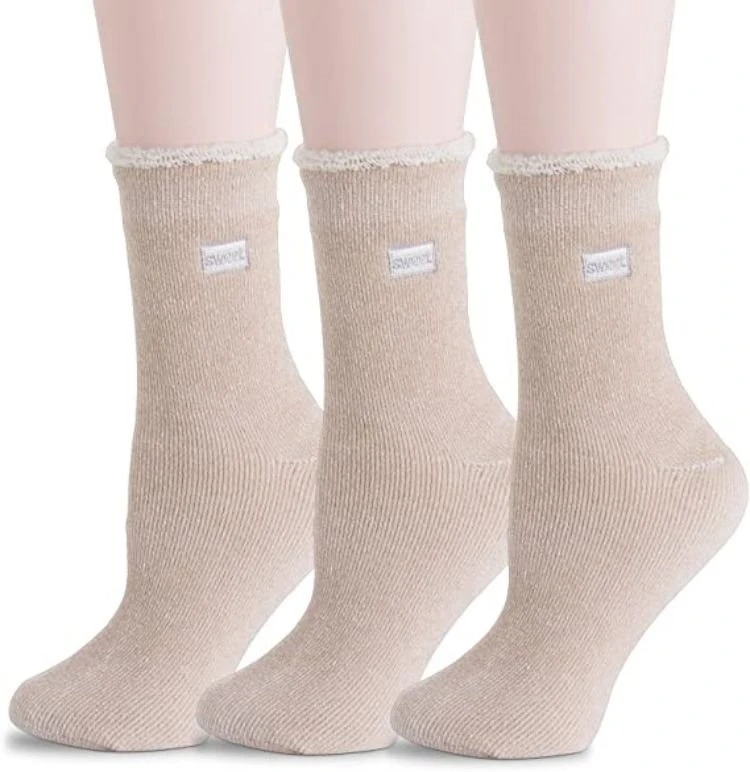 Beige Socks Thermal Socks For Women