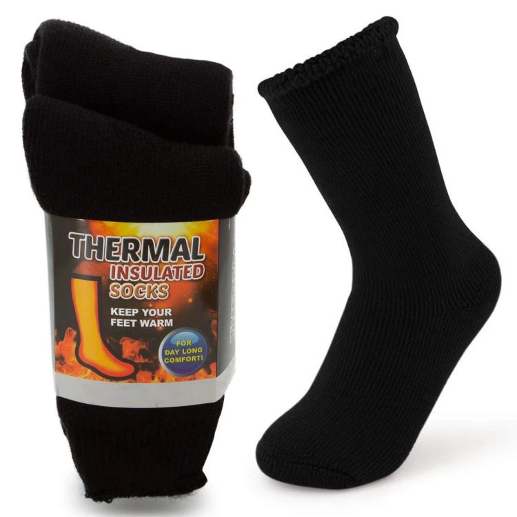 Black Tube Sublimation Thermal Socks
