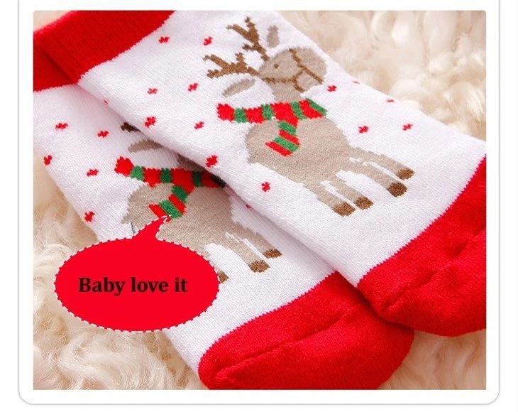Boys Thick Warm Christmas Bear Socks+manufacturers