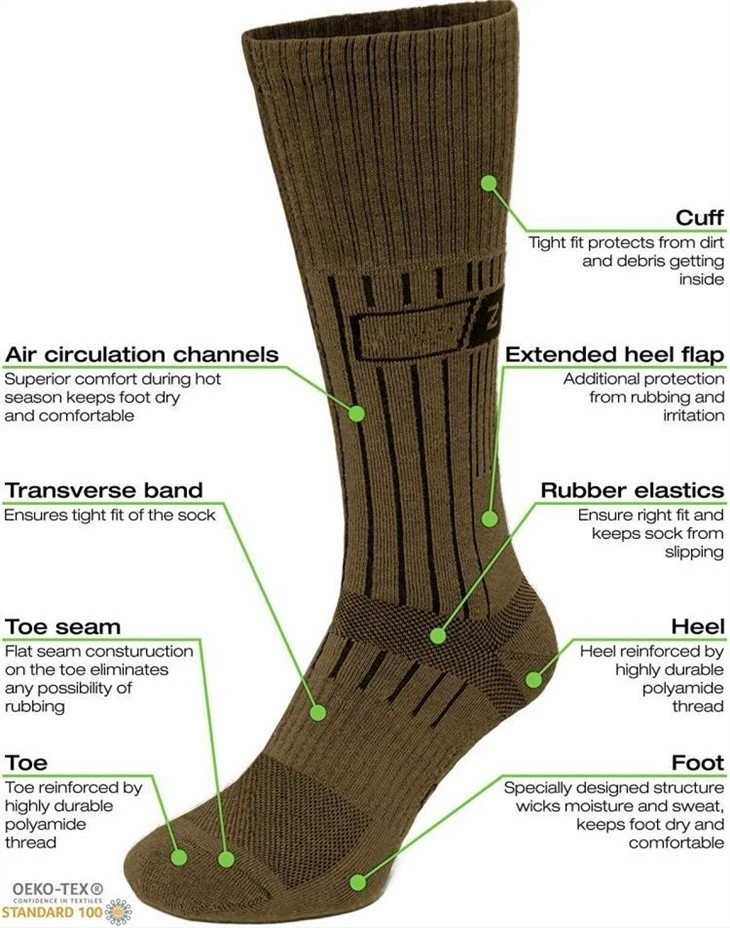 brown color Boot socks factory(4)
