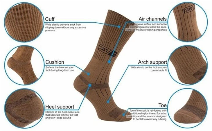 bulk brown color Boot socks (2)