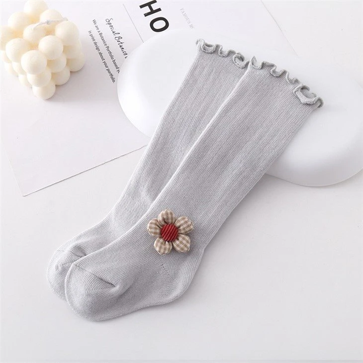 buy+Children's ruffled flowers kid stockings thigh high socks