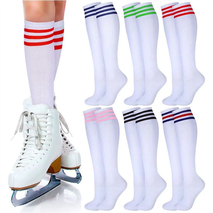 Stripes Over The Calf Tube Socks