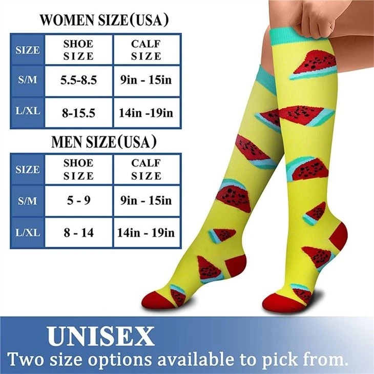 Wholesale Best Colorful Patterned Thigh High Compression Socks (4)