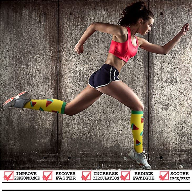 Wholesale Best Colorful Patterned Thigh High Compression Socks (6)