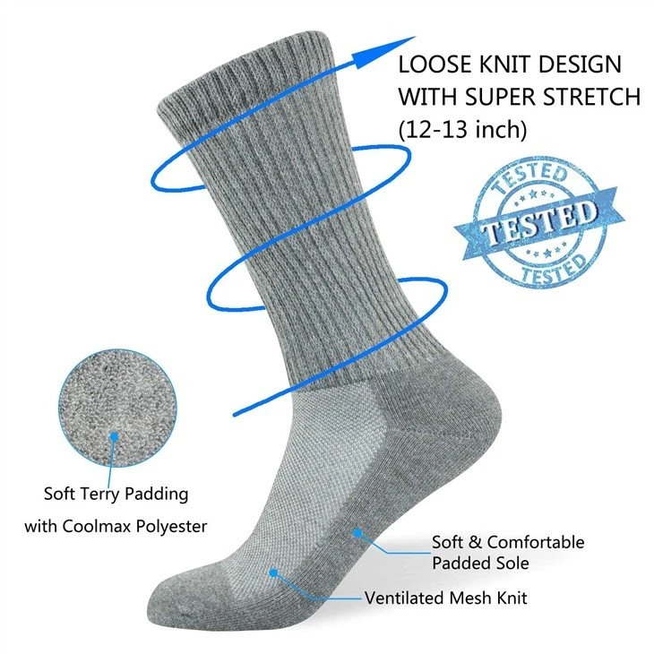 Coolmax fiber yarn sock thread Diabetes socks quotation