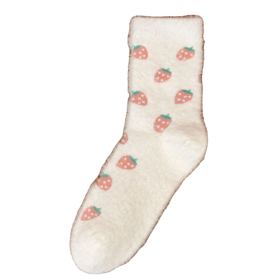 Coral Fleece Thick Womens Cute Fruit Fuzzy Socks