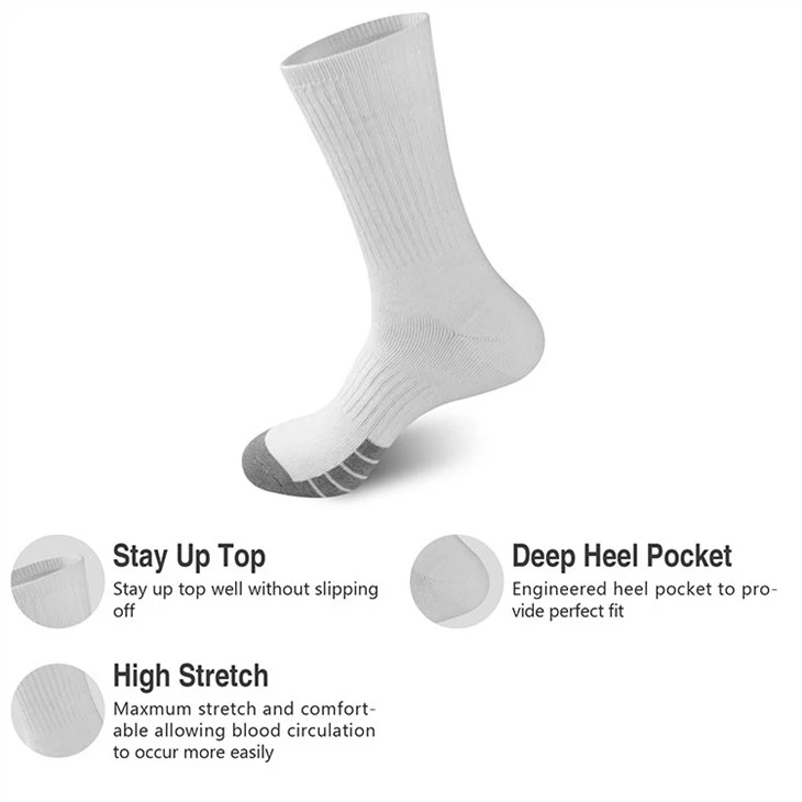 China+cotton crew size Boot socks+made in China