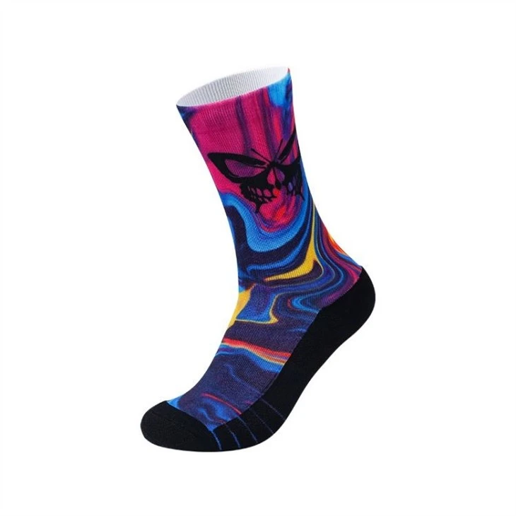 China custom logo printed socks tube sublimation socks manufactures 03