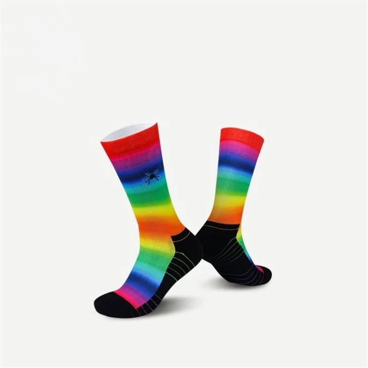 China custom print tube sublimation socks manufactures 03