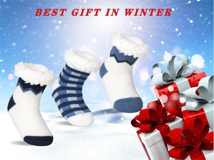 cute kids sherpa socks (5)