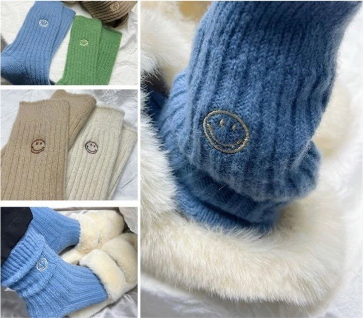 Embroidered Logo men wool socks manufacturers(5)