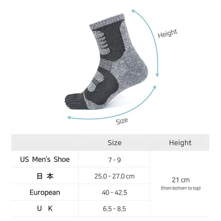 Wholesale Five-toe non-slip knitted golf socks unisex 02