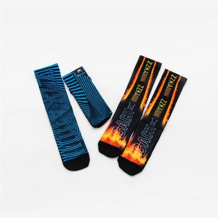 Customized high quality women crew size tube sublimation socks 04(1)