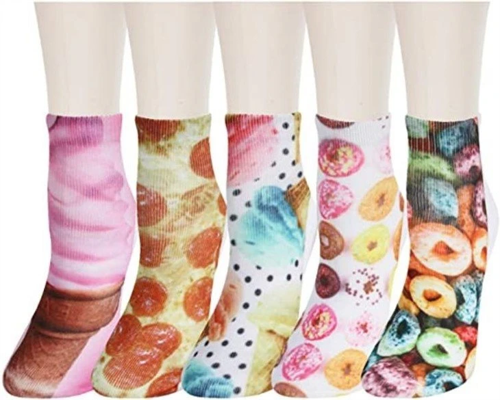icecream 3d sublimation printed socks in stock 06