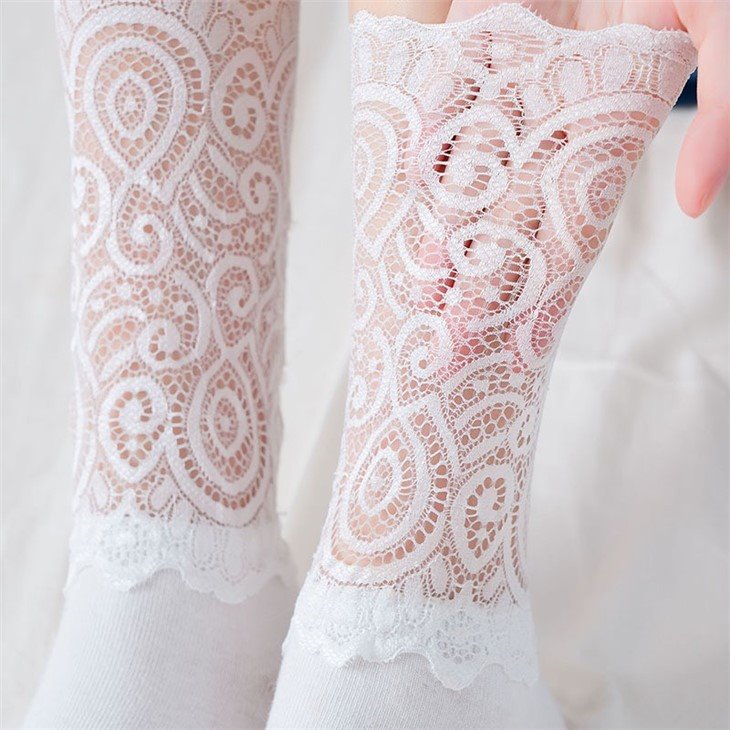 Lace Socks Women Black Solid Color quotation