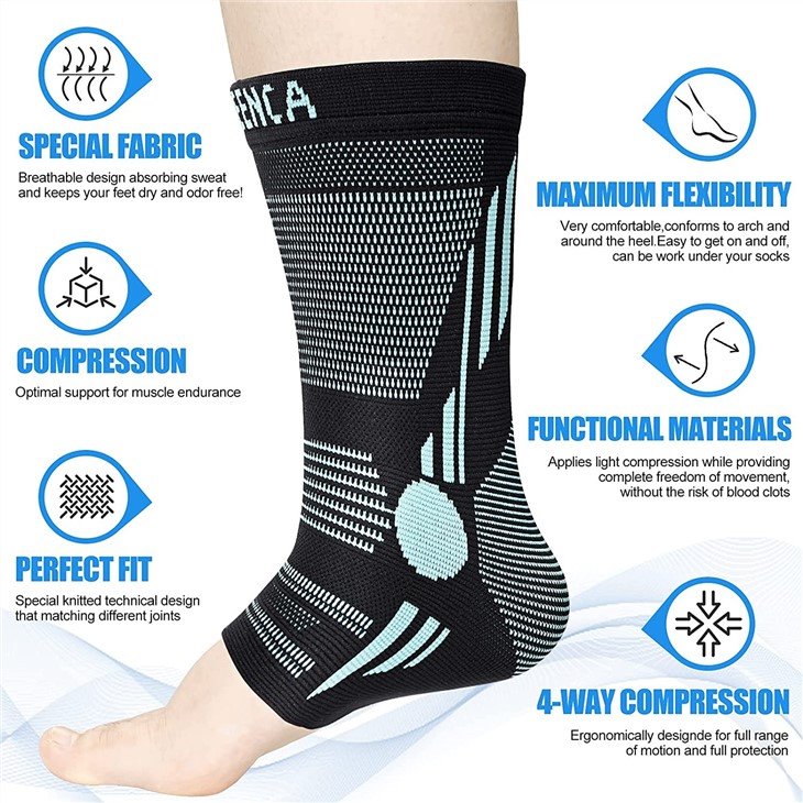 men breathable Ankle Sports Compression Sleeves price(2)