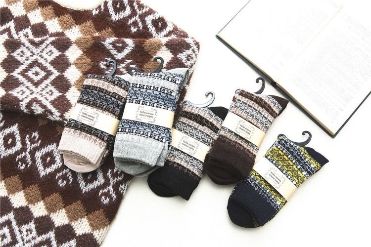 Men Casual Wool Socks