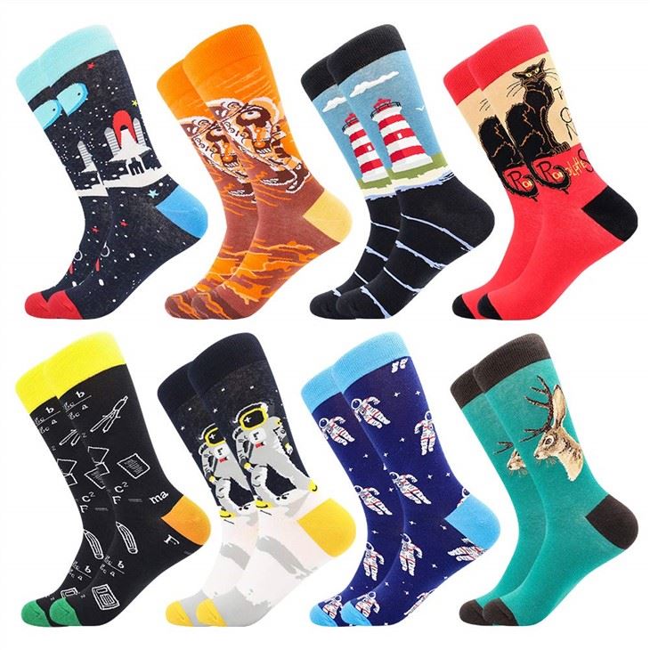 Novelty Crazy Crew Dress Socks Novelty Crazy Crew Dress Socks