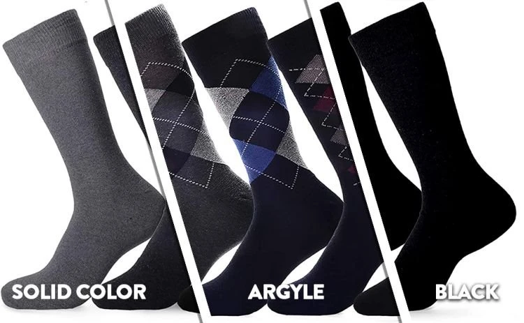 Mens Grey Dress Socks Work Socks
