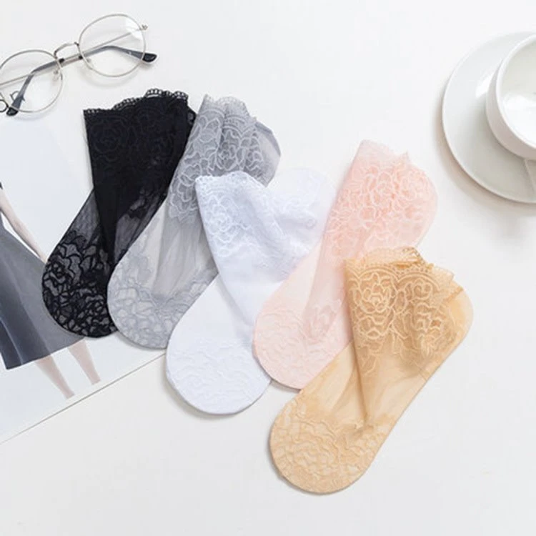 New Product Lace Heel Socks