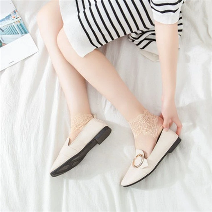 New Product Lace Heel Socks factory