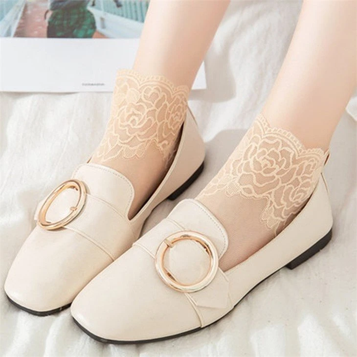 New Product Lace Heel Socks stock