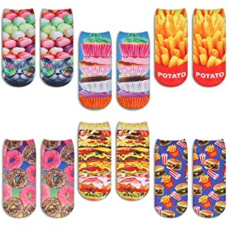no show 3D sublimation socks in stock 06