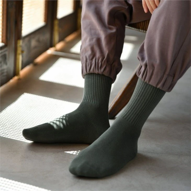 Plain Color men business socks factory(8)