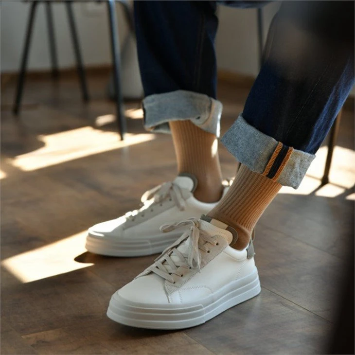 Plain Color men business socks manufacturers(7)
