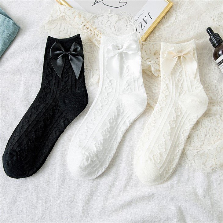 Popular Bow Socks Women stock