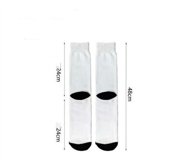 Customized quality crew size sublimation socks blank 04(1)