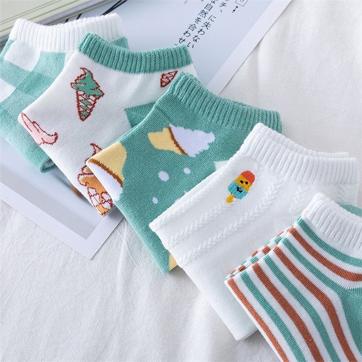 Bulk Short Socks Cute Pattern For Women
