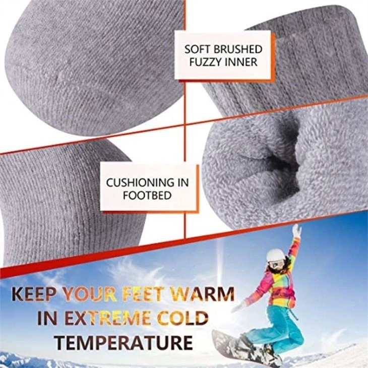 slipper grey thermal socks+in stock