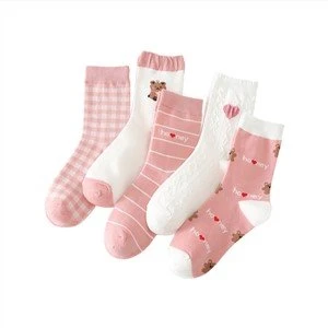 Attractive Pink Colorful Women Socks