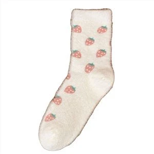 Coral Fleece Thick Womens Cute Fruit Fuzzy Socks