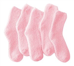 Pink Women Fuzzy Socks