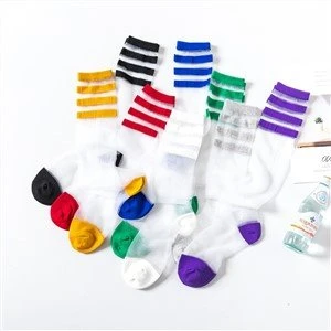 Thin Knee High Women Soft Socks Cute Design
