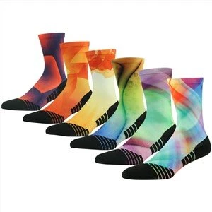 Womens Tie Dye Socks With Logo