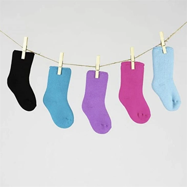 cheap+socks crew purple pink thermal socks