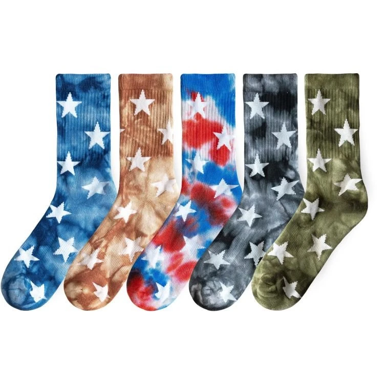 Soft Cotton Fashion Design Tie Dye Socks