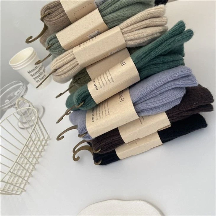 Solid color wool socks factory(4)