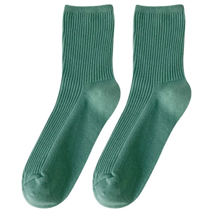 Women'S Solid Color Crew Socks