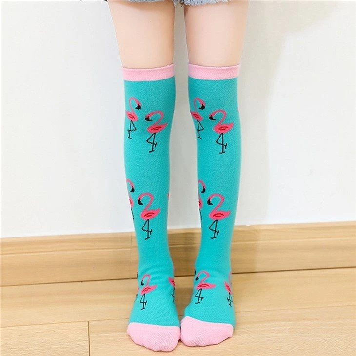 cheap+spring autumn warm cartoon over the knee kid stockings