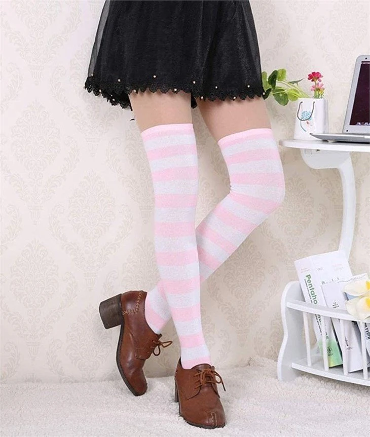 striped crew size Boot socks quotation(6)