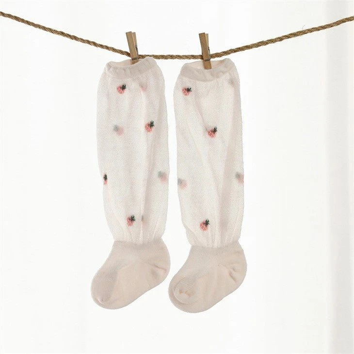 china+thin hollow high tube long newborn baby kid stockings+manufacturers