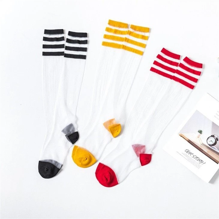 Thin Knee High Women Soft Socks Cute Design factory