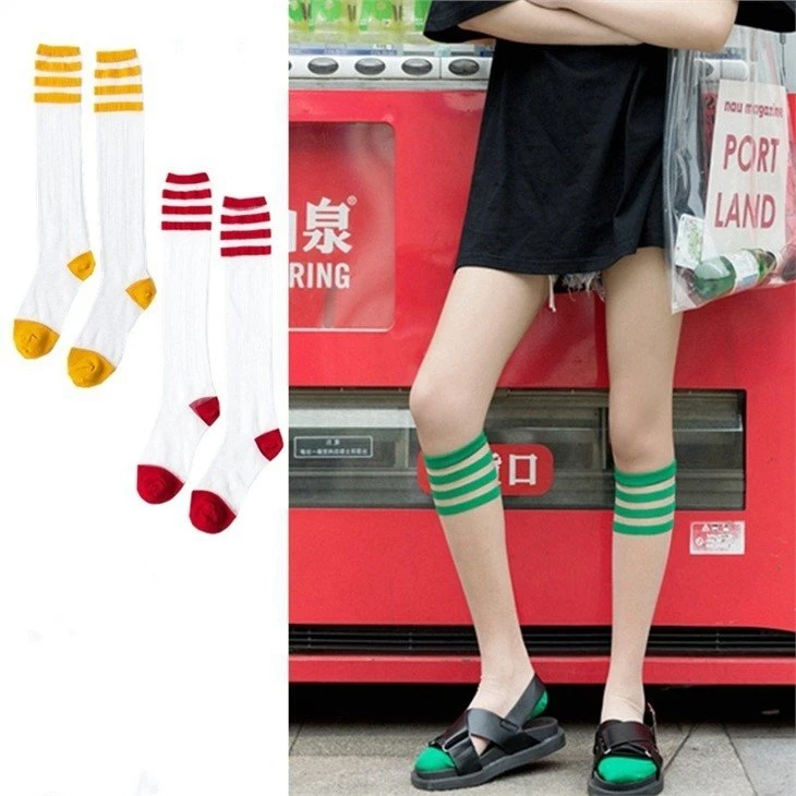 Thin Knee High Women Soft Socks Cute Design in stock